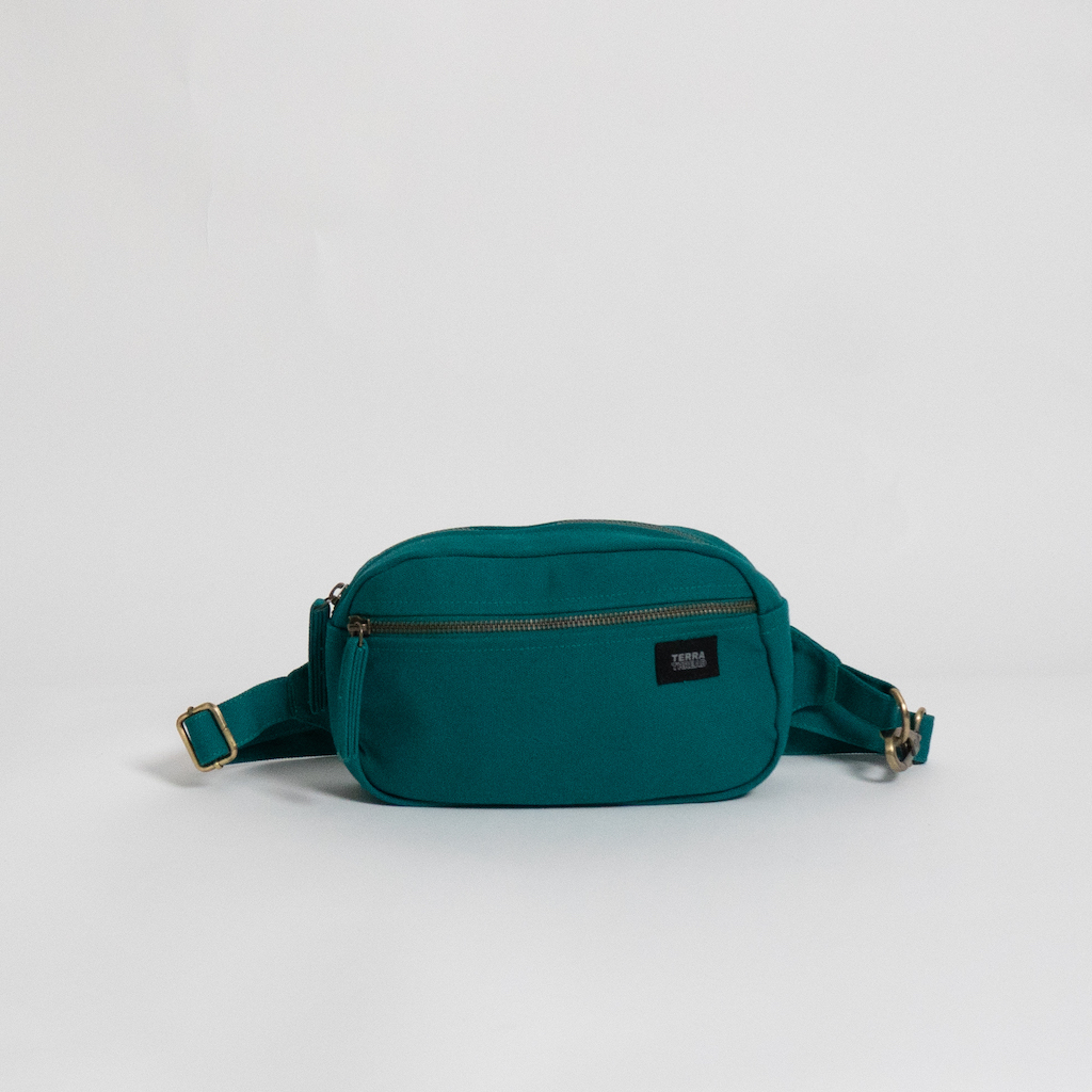 teal fanny pack